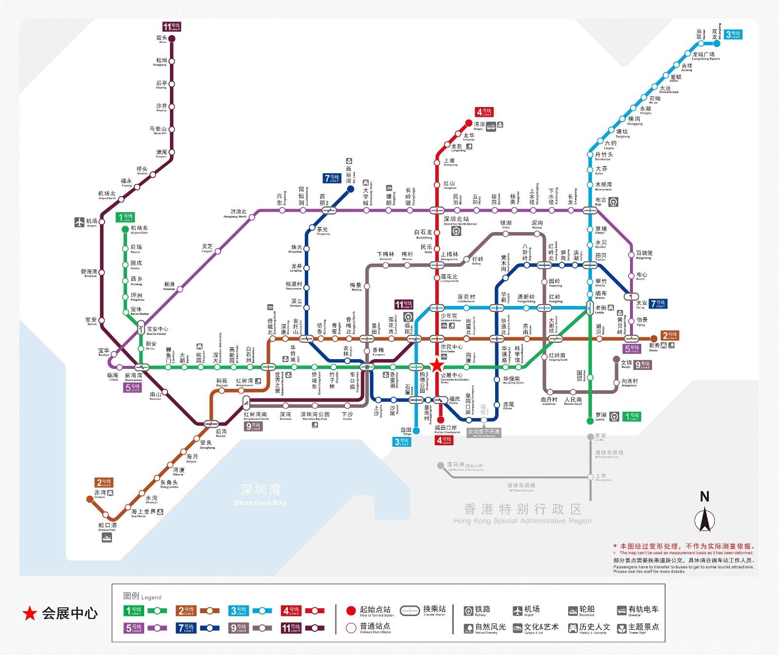 深圳地铁区域图图片